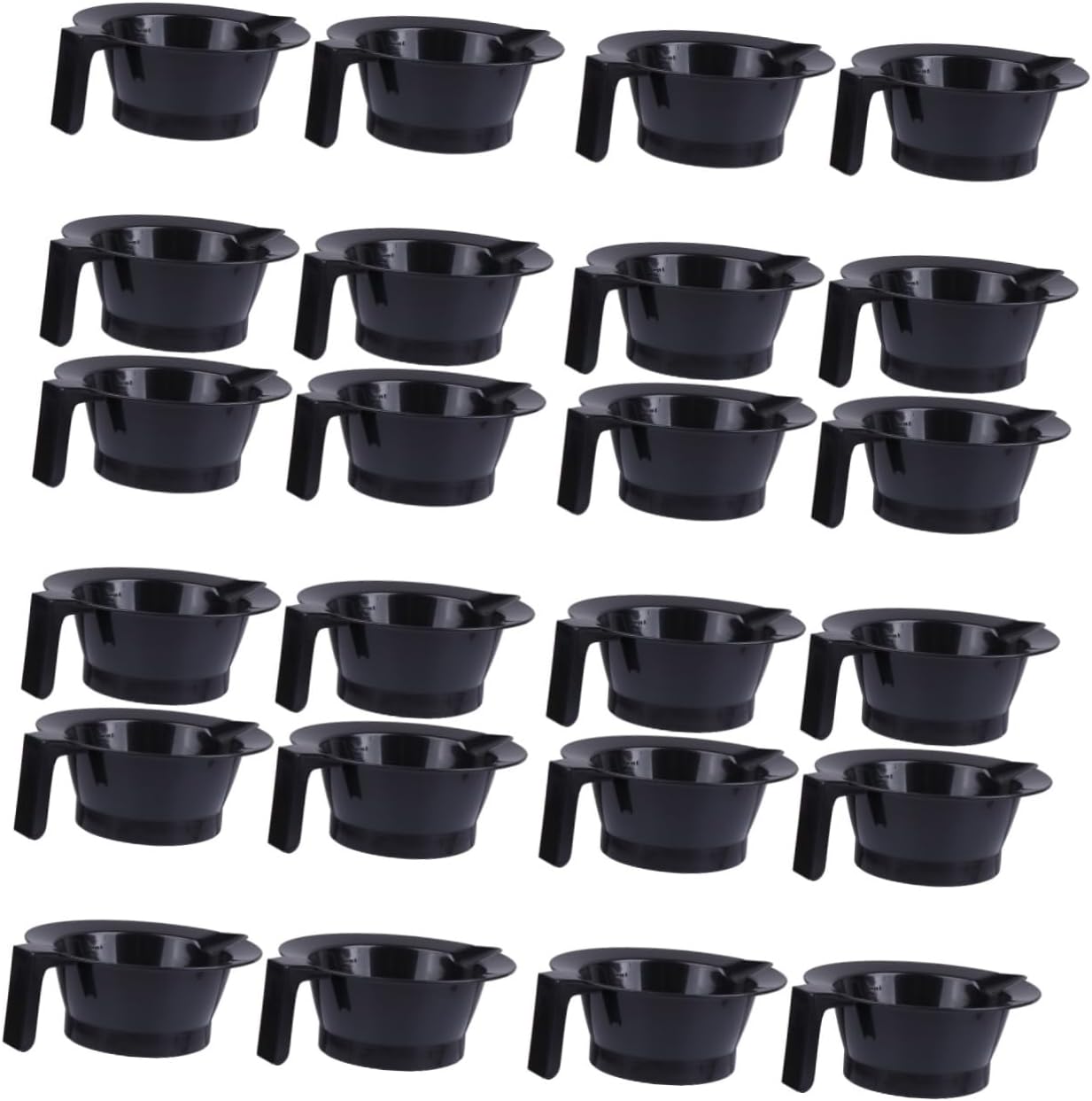 Beavorty 24pcs Hair Dyeing Bowls Handle Static Tinting Mixing Bowls for Salon Use and Easy to Clean Hair Coloring Tools for Men and Women