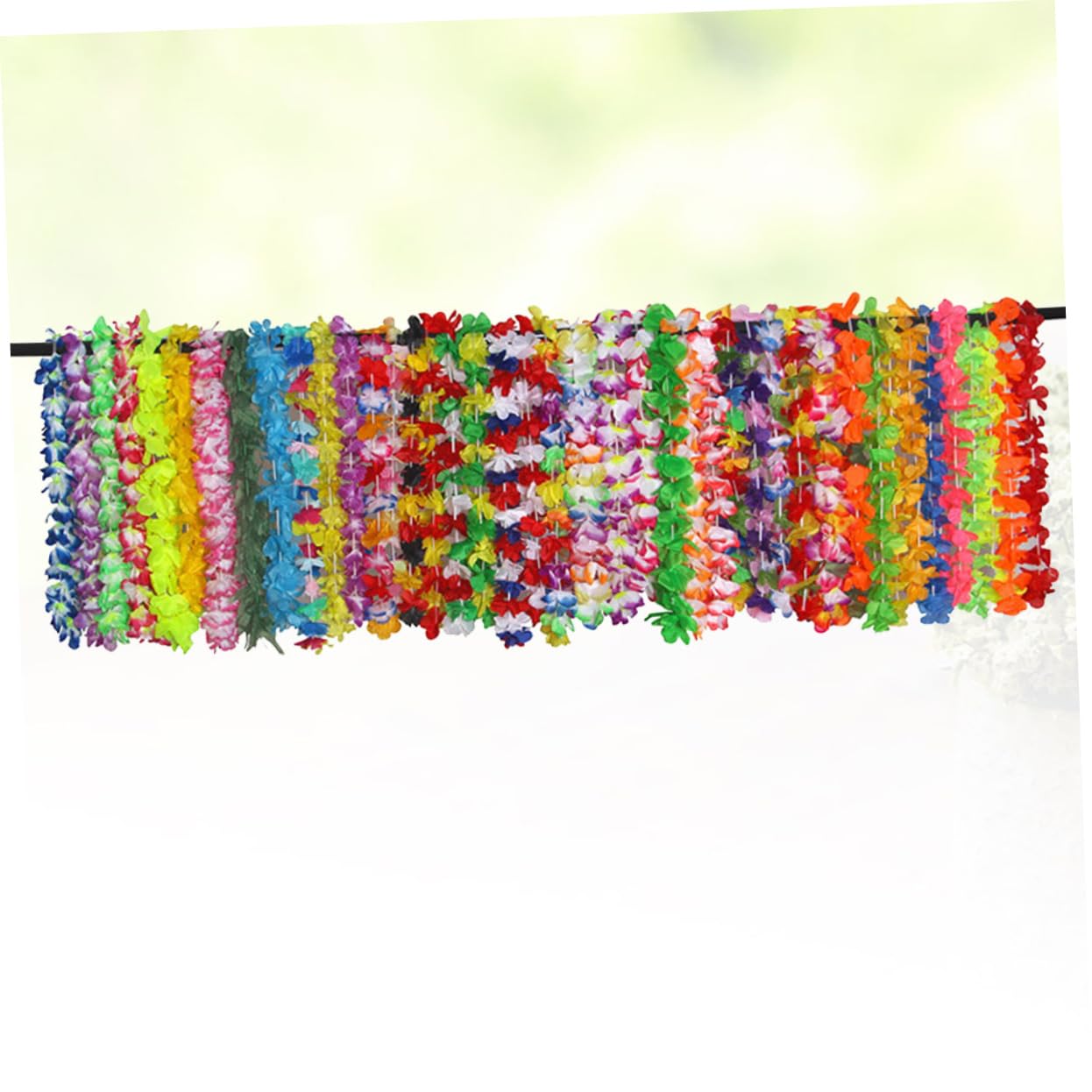 Toyvian 42pezzi Collana di Fiori Hawaiana di Ghirlanda di Simulazione per Feste Tropicale Luau Decorazione Accessorio Comodo da Indossare e Trasportare Stili multipli
