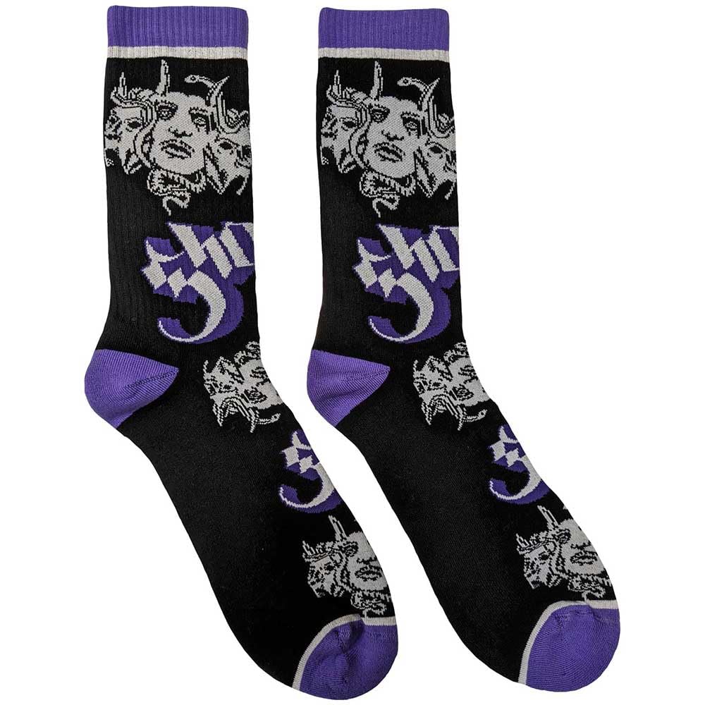 Ghost Unisex Black Copia Band Logo Ankle Socks In