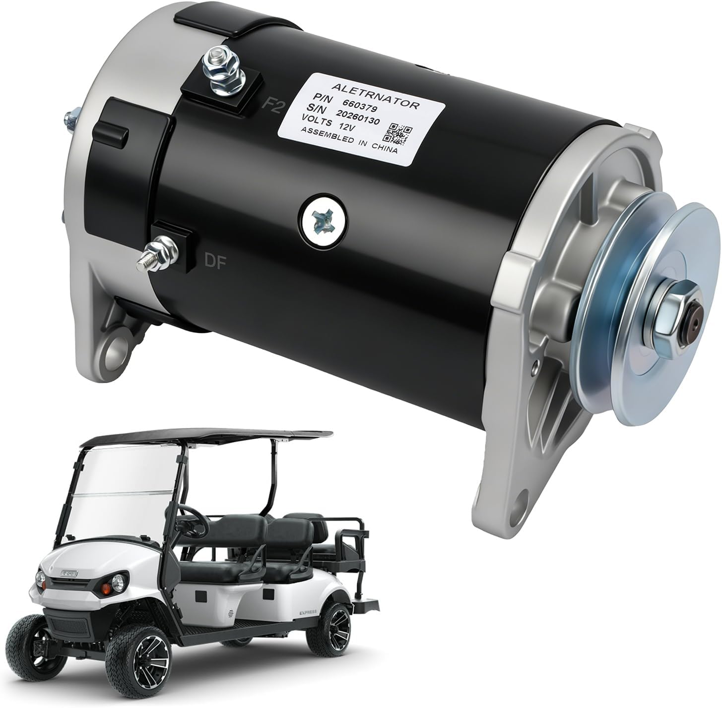 660379 Starter Generator Motor Compatible with E-Z-GO 1991-2025 for Cushman 2004-2025 Gas Golf Cart Models-,2-in-1 Starting & Power Generation Replacement Part