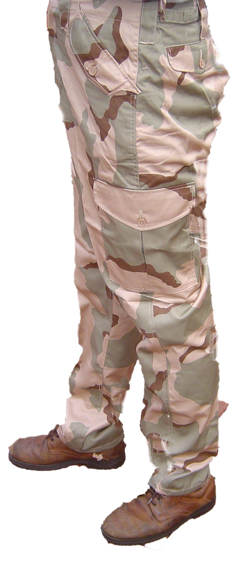 Blue Castle/Boston Army Cargo Camo Combat Work Trousers - Desert Storm Camo - 46 Waist 32 Leg