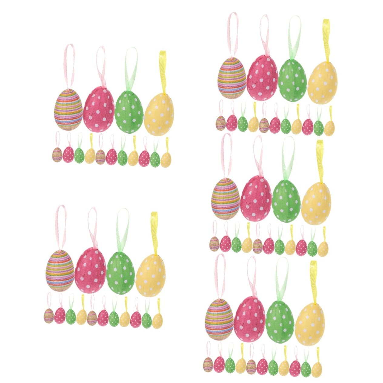 Cabilock 5 Sätze Schaumstoff-Ei-anhänger Ornamente Wachteleier Deko-Eier Aus Schaumstoff Easter Egg Decoration Ostern Tischdeko Osterei-Dekorationen Osterei-verzierung Papier Stück * 5