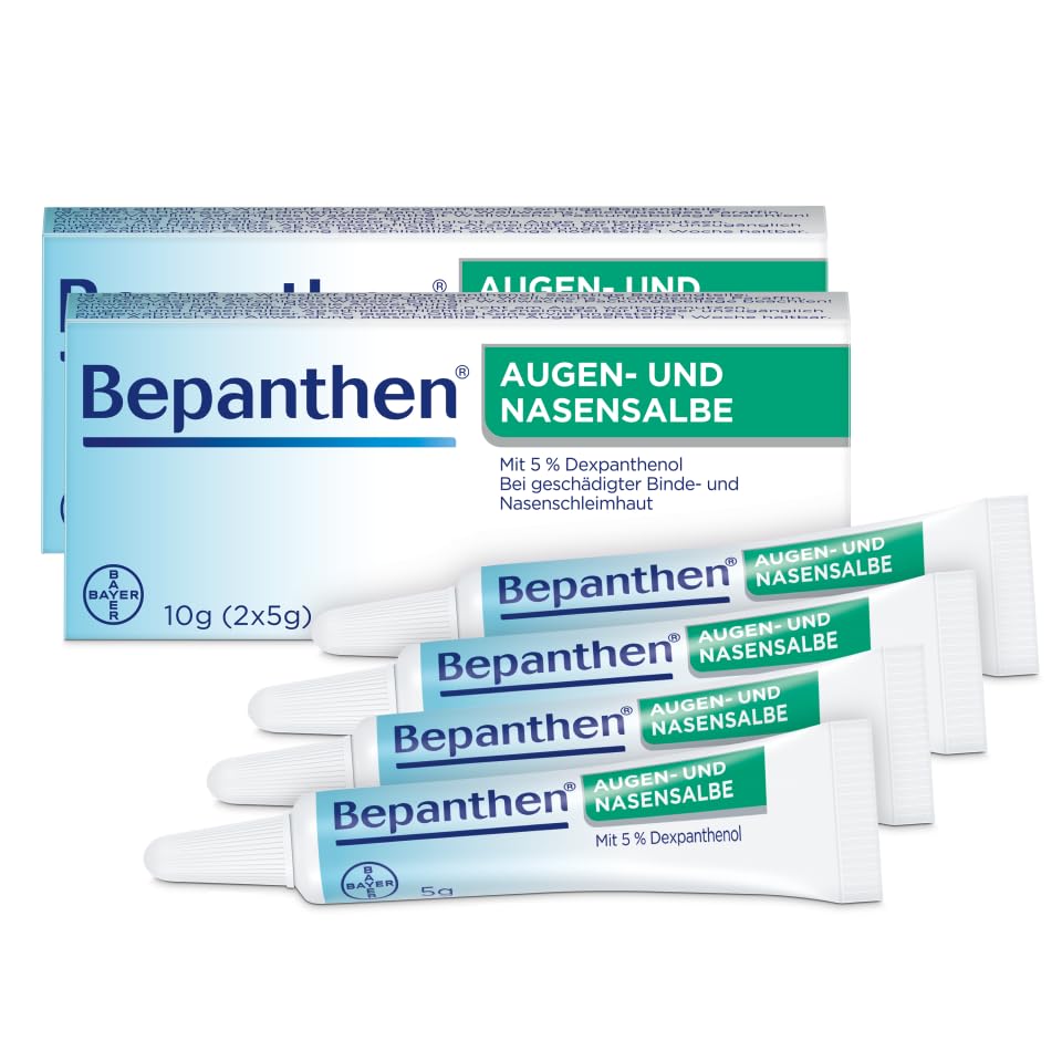 Bepanthen Augen- und Nasensalbe | Wunden in der Nase | sehr trockne Augen und Hornhautverletzungen | Nr. 1 bei Wundheilung | 10g (2er Pack)