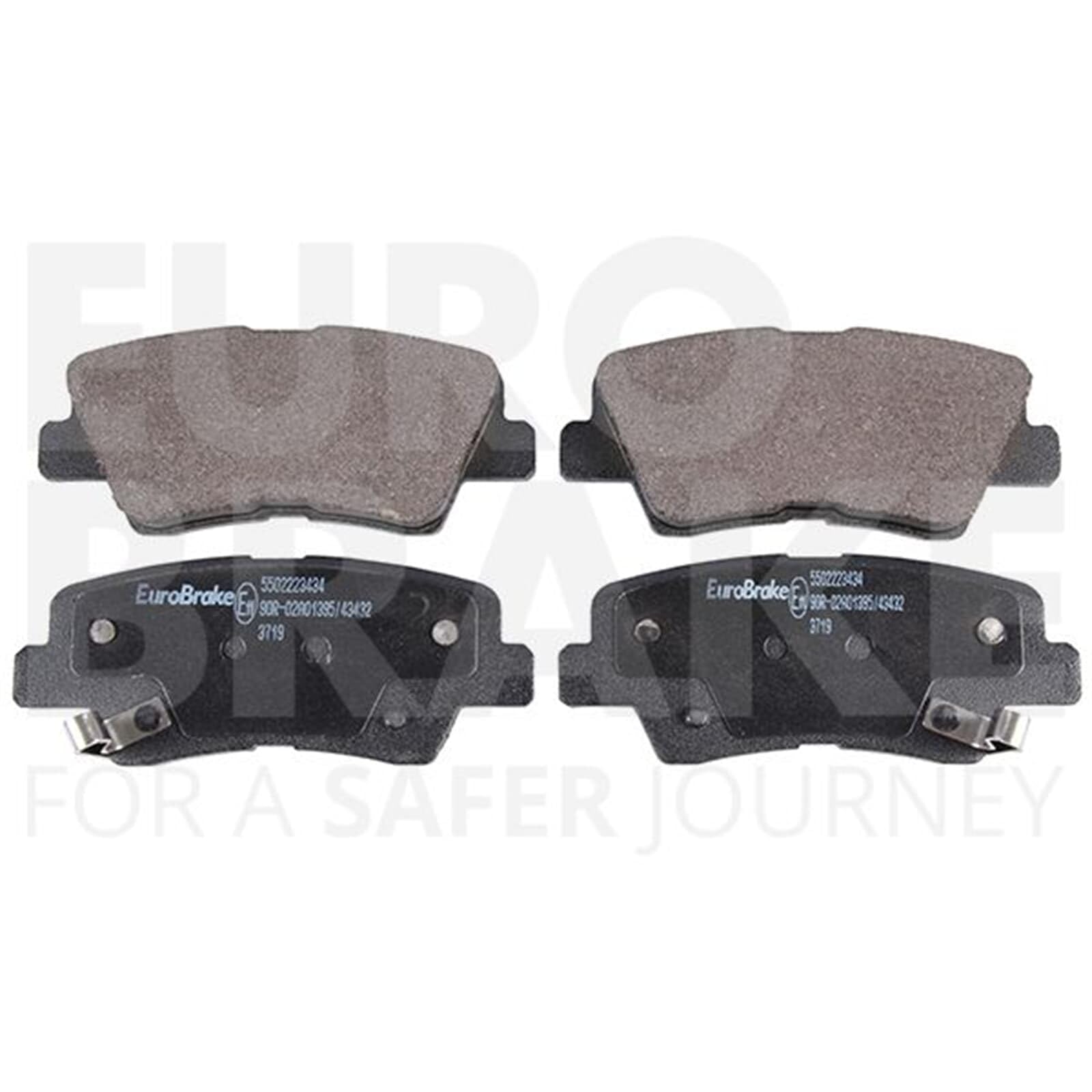 Eurobrake Bremsscheiben + Beläge vorne + hinten | 5815203529 + 5502223450 + 5815313455 + 5502223434 Kompatibel mit i10 II (ba, Ia)