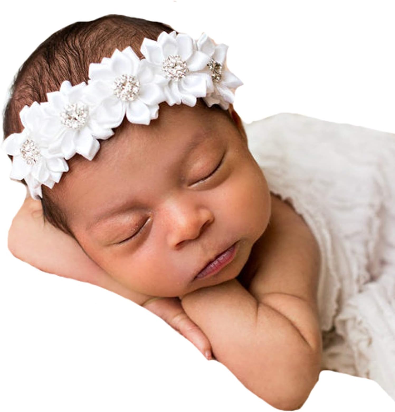 Lebo Baby Baptism Headbands Christening Hairbands Hair Bow for Baby Girls Newborn Infant Toddlers