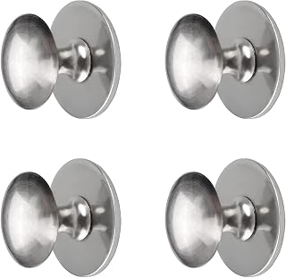 MOROBOR Stainless Steel Drawer Knobs,4pcs Self-Stick Instant Cabinet Handle Pulls Adhesive Sliding Door Stick On Handle with Mounting Screws for Glass Cabinet Cupboard Drawer(35mm*25mm)