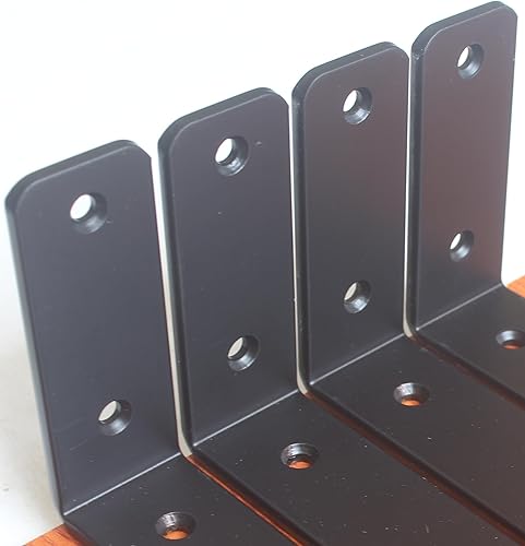 Miniatura 7 de Paquete de 16  10 pulgadas de largo x 6 pulgadas de alto x 1.5 pulgadas de ancho, 0.197 in de grosor, soportes de estante de hierro, soporte de