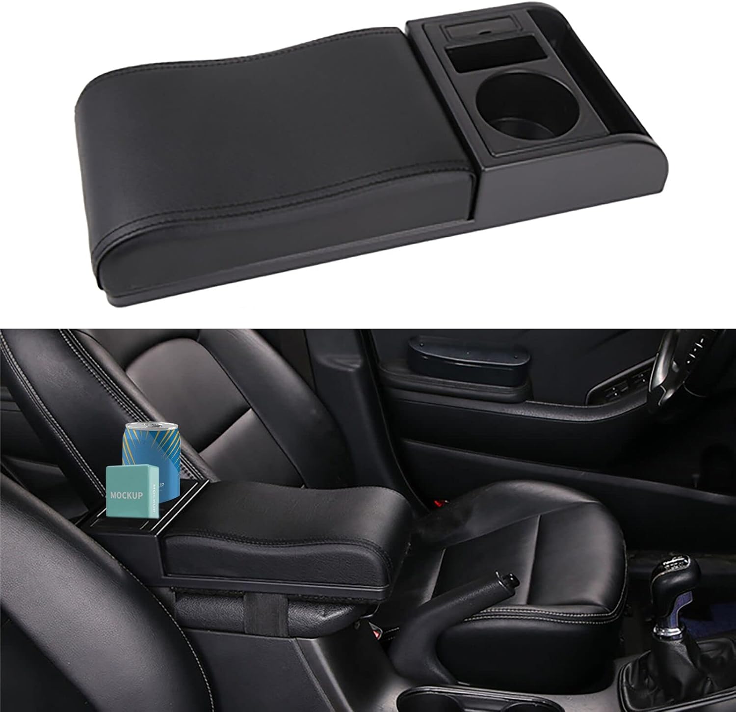 DOTAATDW Car Armrest Cover Cushion, Auto Center Console Armrest Pillow