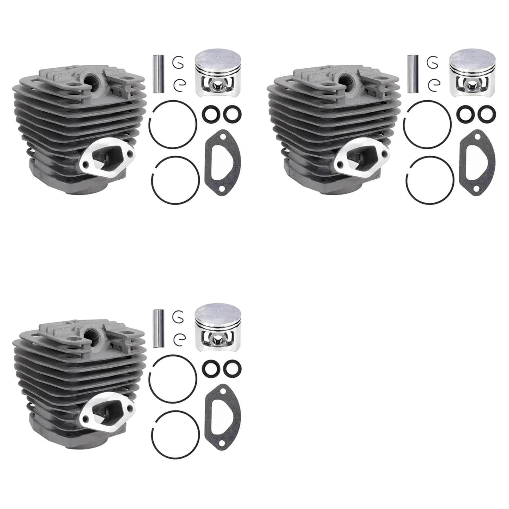 3X Cylinder Piston Gasket Assy Chinese 5800 58Cc Chainsaw Engine Rebuilt Kit