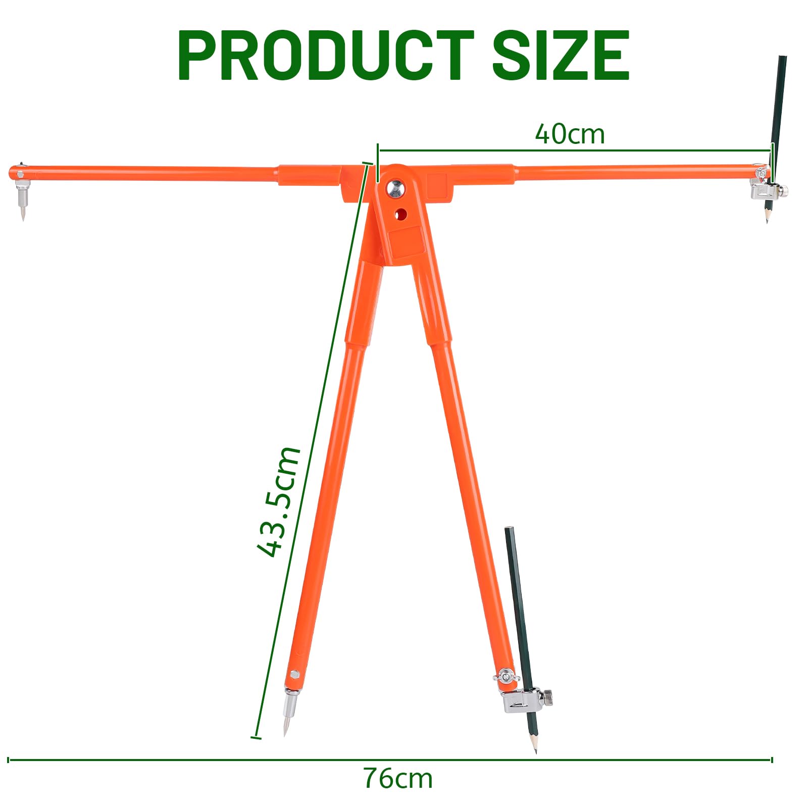 LALAGO Compás Profesional Grande de 400mm, Compás de Carpintero con Lápiz, Compás Ligero Lápiz de Marcado y Trazado para Carpinteros, Carpintería para Dibujar, Trabajos en Metal