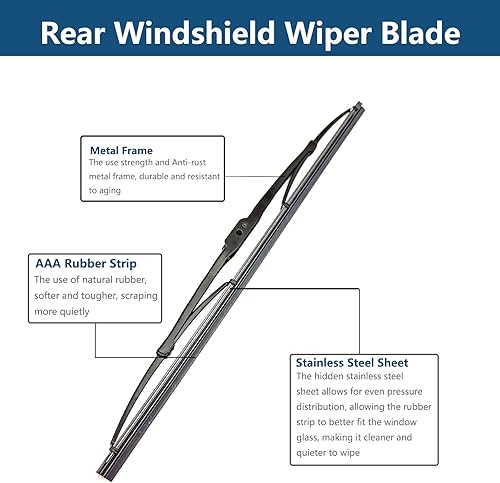 Miniatura 4 de Brazo del limpiaparabrisas trasero con limpiaparabrisas para Porsche Cayenne 2003-2010 Reemplazo de limpiaparabrisas trasero OEM # 95562804002,