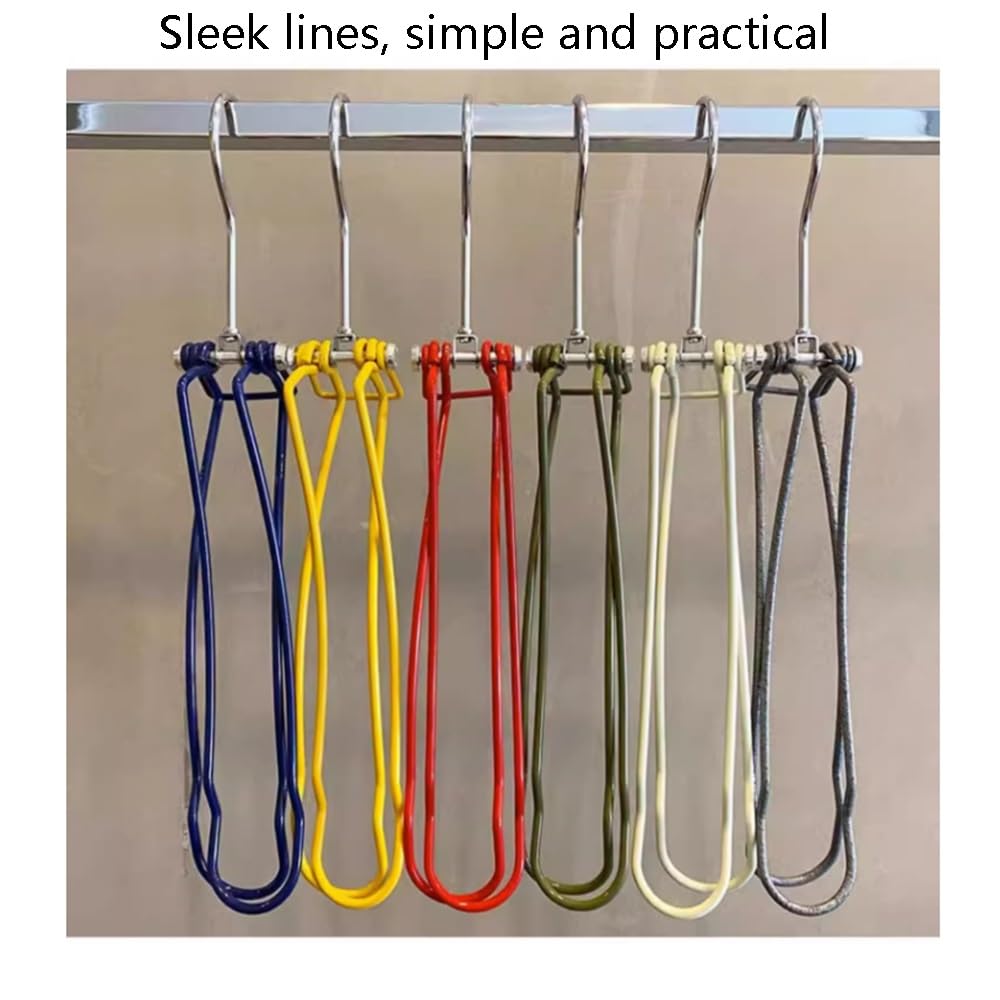 Perchas ahorradoras de Espacio, Perchas, 3 Perchas Plegables de Metal para Ropa mojada, Perchas portátiles Que ahorran Espacio, Accesorios de Viaje para Acampar al Aire Libre.(Yellow)