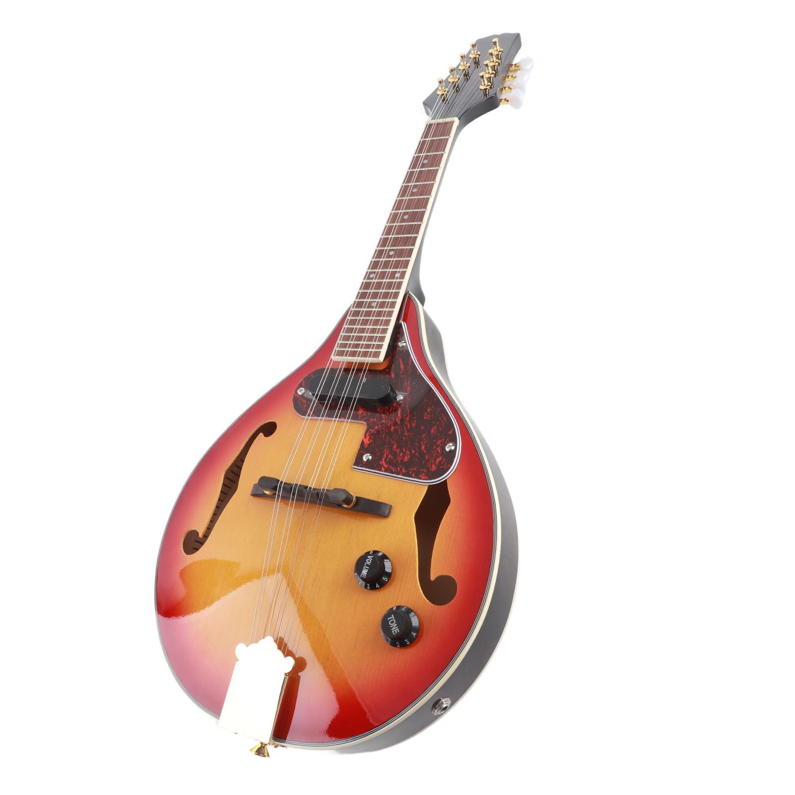 Mandolino Elettrico Regolabile Stile A Mandolino A 8 Corde con Top in Abete, Tastiera in Palissandro, Controlli di Volume e Tono per Esercitarsi Nella Registrazione di Musicisti Folk