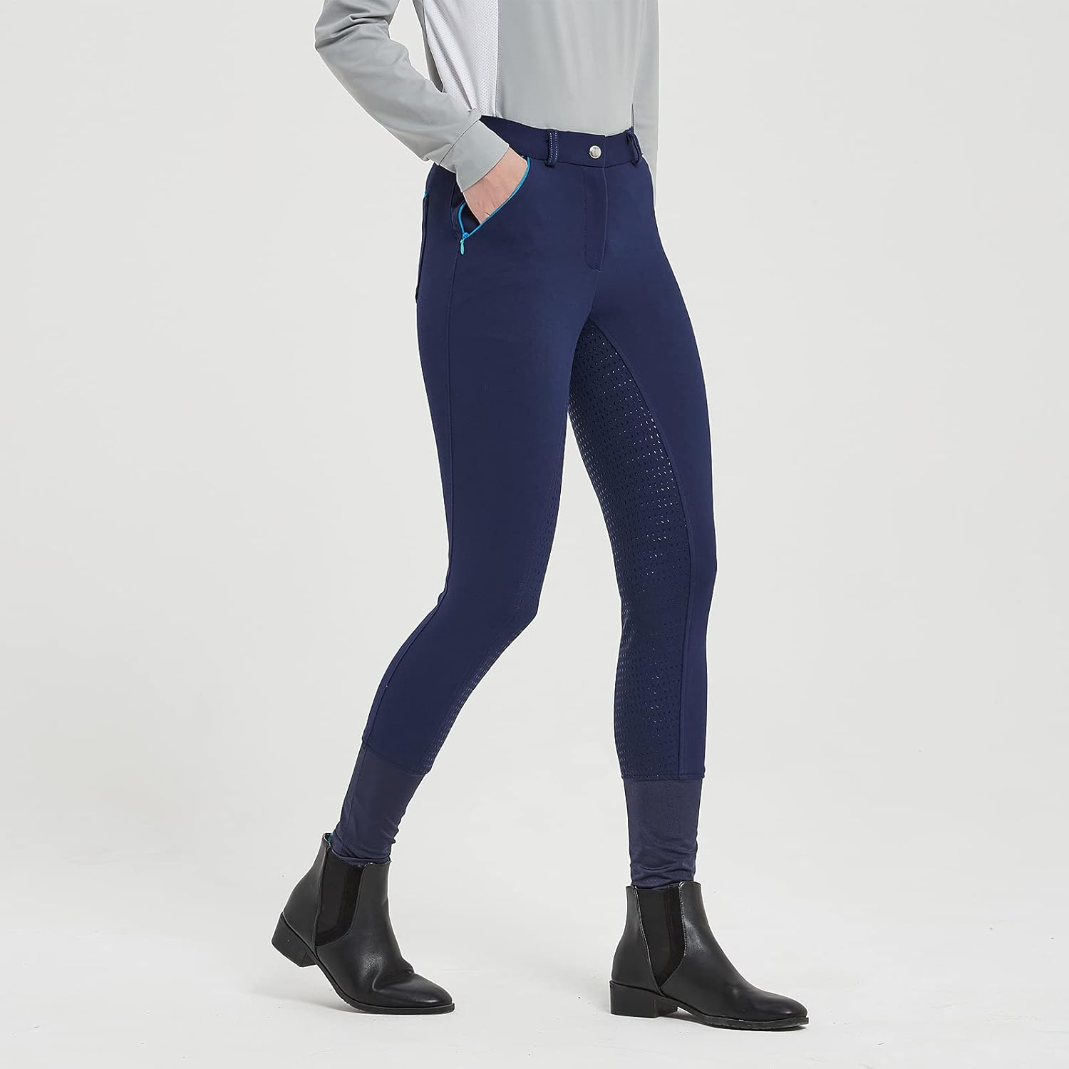 HR Farm Women's Performance Full Seat Silicone Grip Breeches : Clothing, Shoes & Jewelry