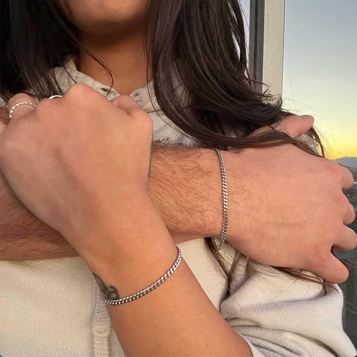 Kit di Braccialetti Permanenti Bracciale Bloccato Fai-da-Te con 4 Pezzi di Chiusura a Forma di Cuore per Anniversario, Compleanno, Famiglia, Regalo di Amicizia