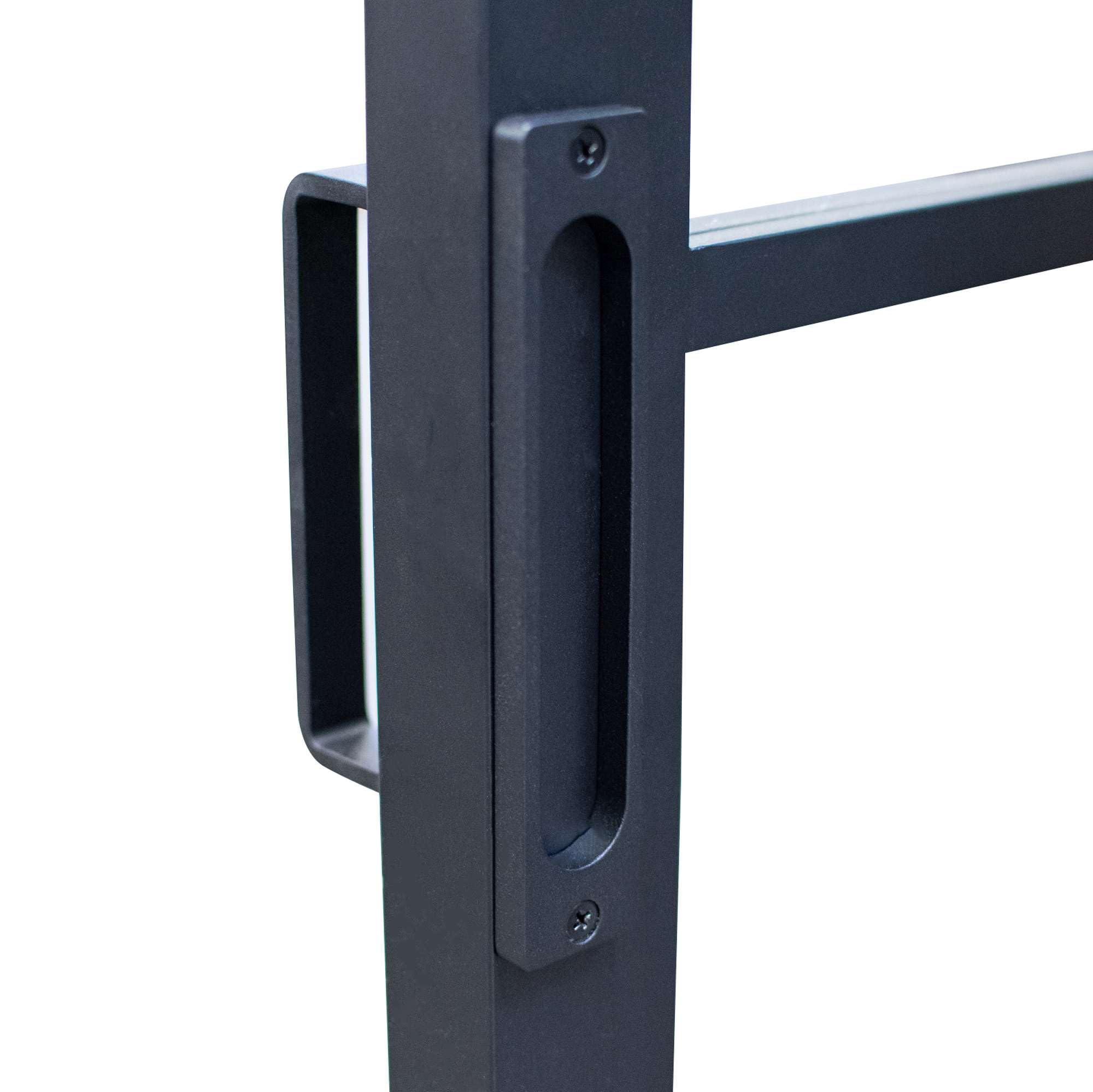 Schulte porte coulissante intérieure loft verre 102x220 cm noir softclose