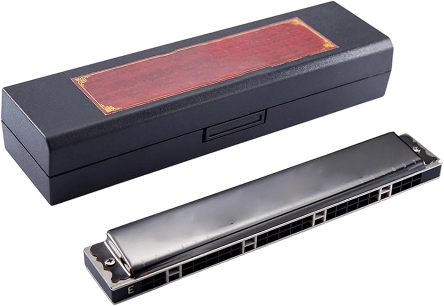 ハーモニカ 24穴 ポリフォニック プロ仕様 パフォーマンス 教室 初心者 大人向け C(Gold C tone)