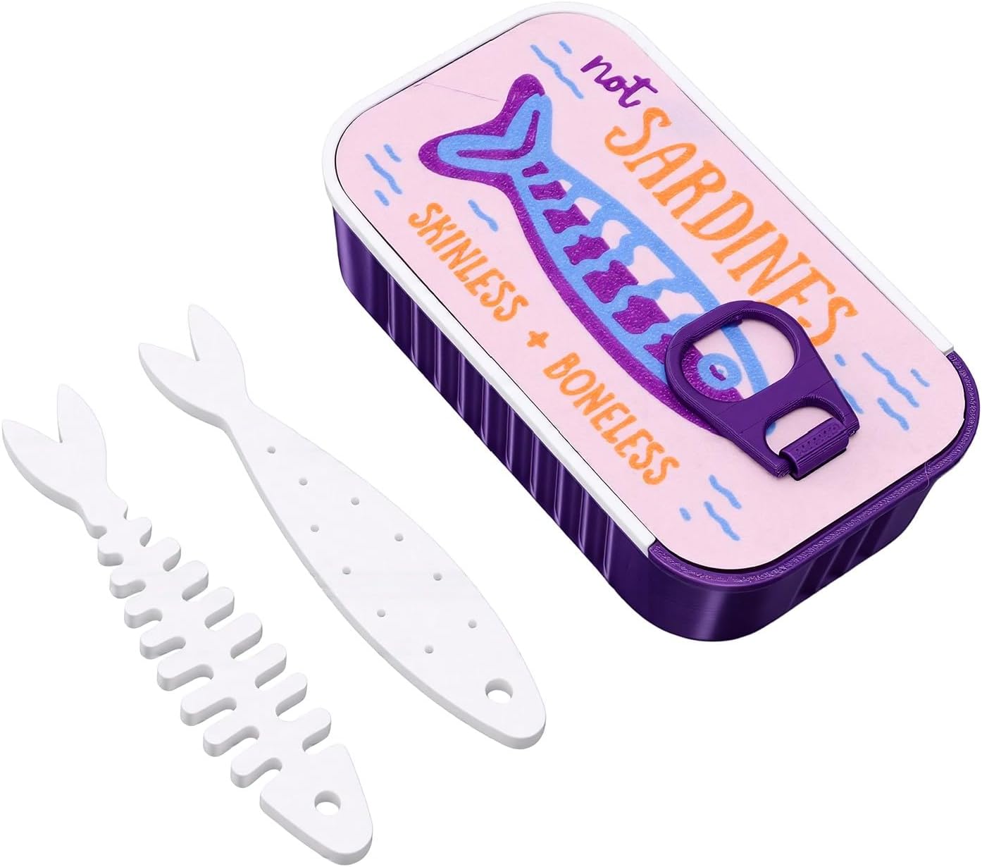 AUNMAS Fish Can Jewelry Box 3D Printing Mini with Stand
