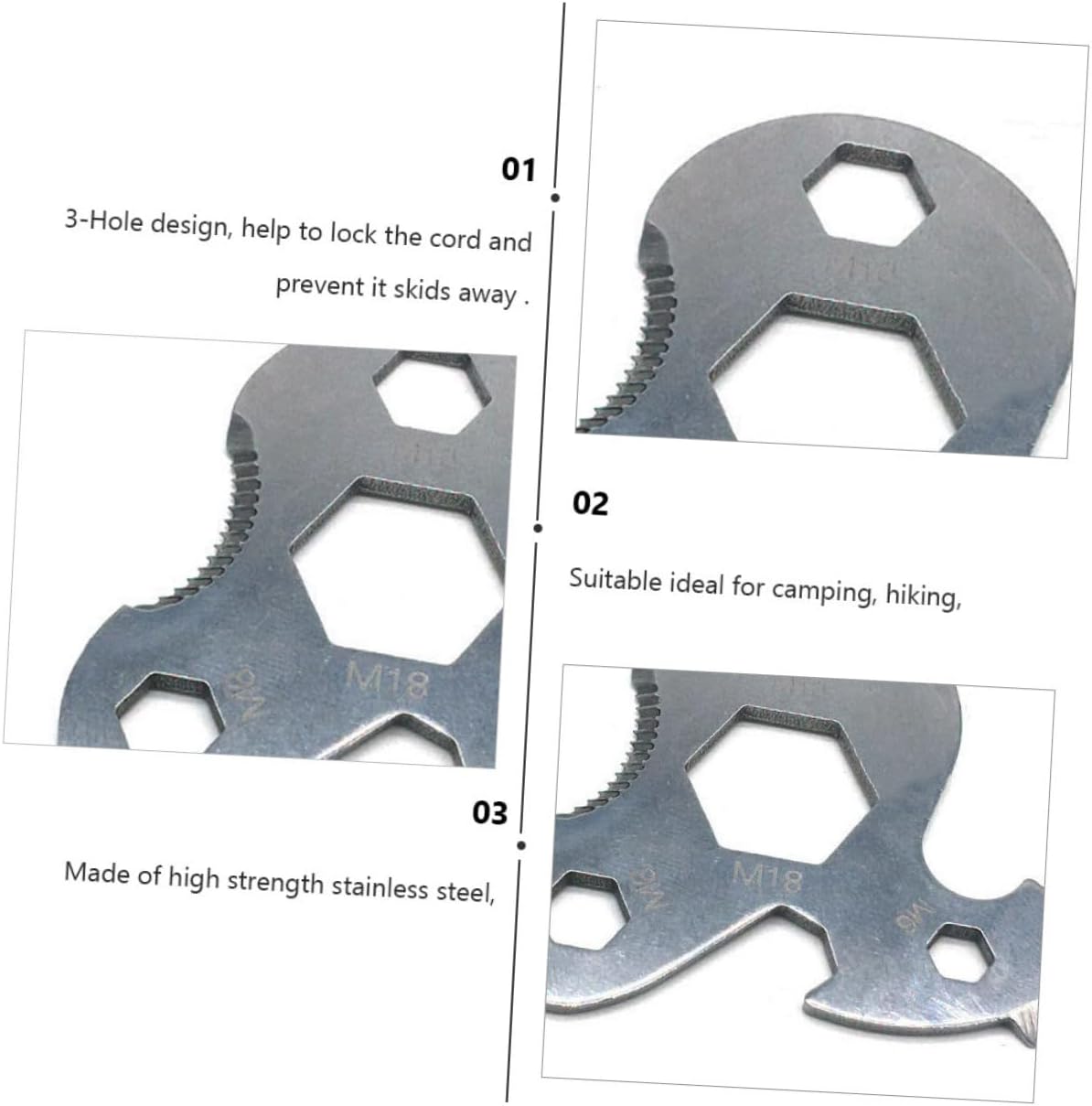 POPETPOP Quick Knot Tool Tensioner Camp Adjuster Cord Glamping Tent Tightener Outdoor Tent Guy Ropes Tent Guy