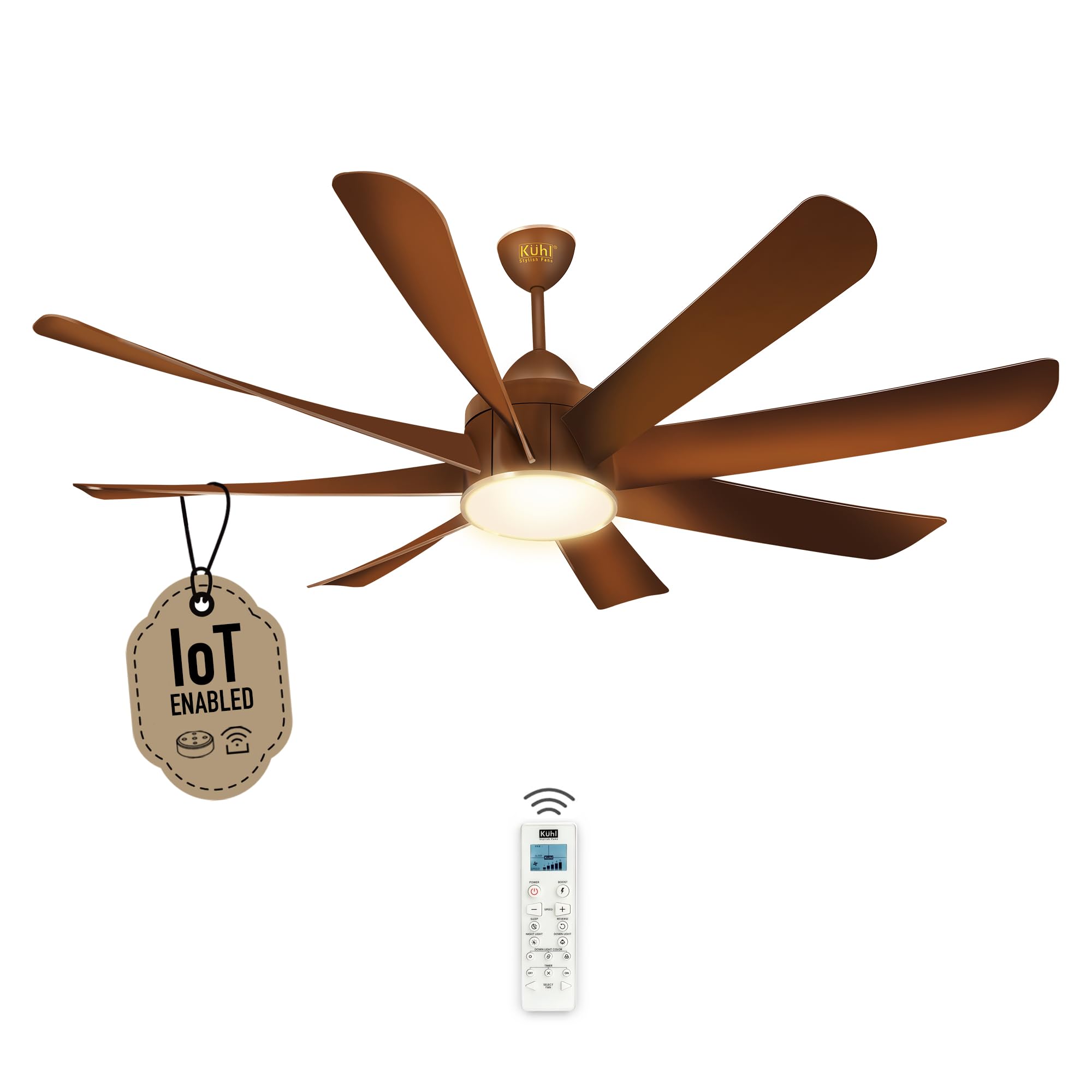 KUHL Stylish Fan Platin D8 | BLDC Technology | 38W | 5-Star Rated | Sm