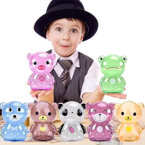 Miniatura 7 de ikasus Linda alcancía de rana verde, banco de monedas para niños y niñas, mi primer banco de dinero irrompible, tamaño grande, decoración de ahorro