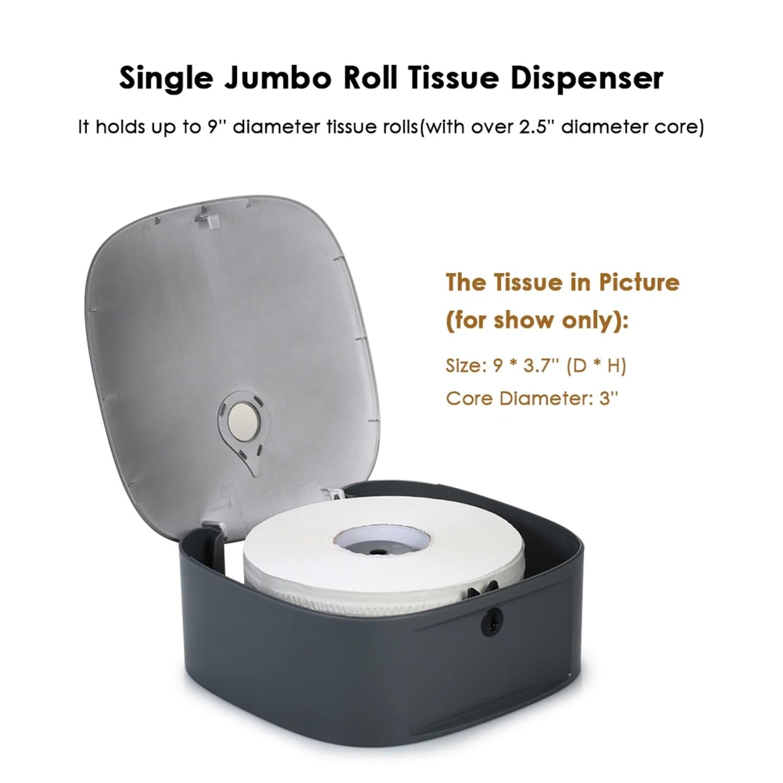 Portafazzoletti da Parete Porta Dispenser di Carta igienica Impermeabile for Dispenser di fazzoletti Jumbo Singolo Montato a Parete for la casa del Ristorante dell'hotel