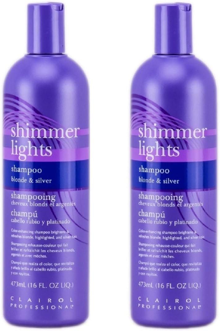 Clairol Shimmer Lights Shampoo 2 bottles of 16 Ounce