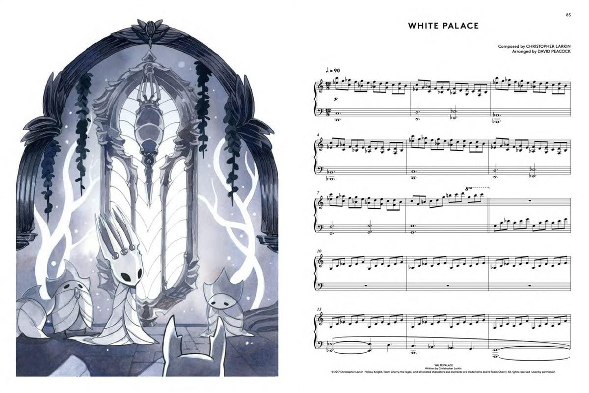 Hollow Knight Piano Collections Performer's Edition Sheet Music Book - Composed by Christopher Larkin and Arranged by David Peacock - Materia Publishing[Spiral Bound]