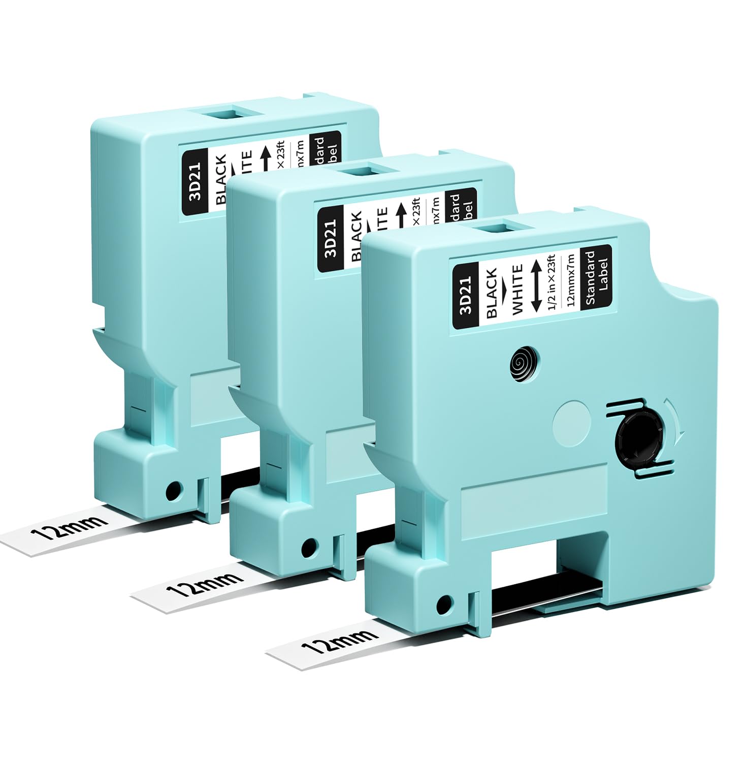 Vixic DZ Label Maker Tape Compatible with Dymo Label Maker Refills D1 45013 S0720530,Black on White for Dymo LabelManager 160 280 210D 280 360D 420P