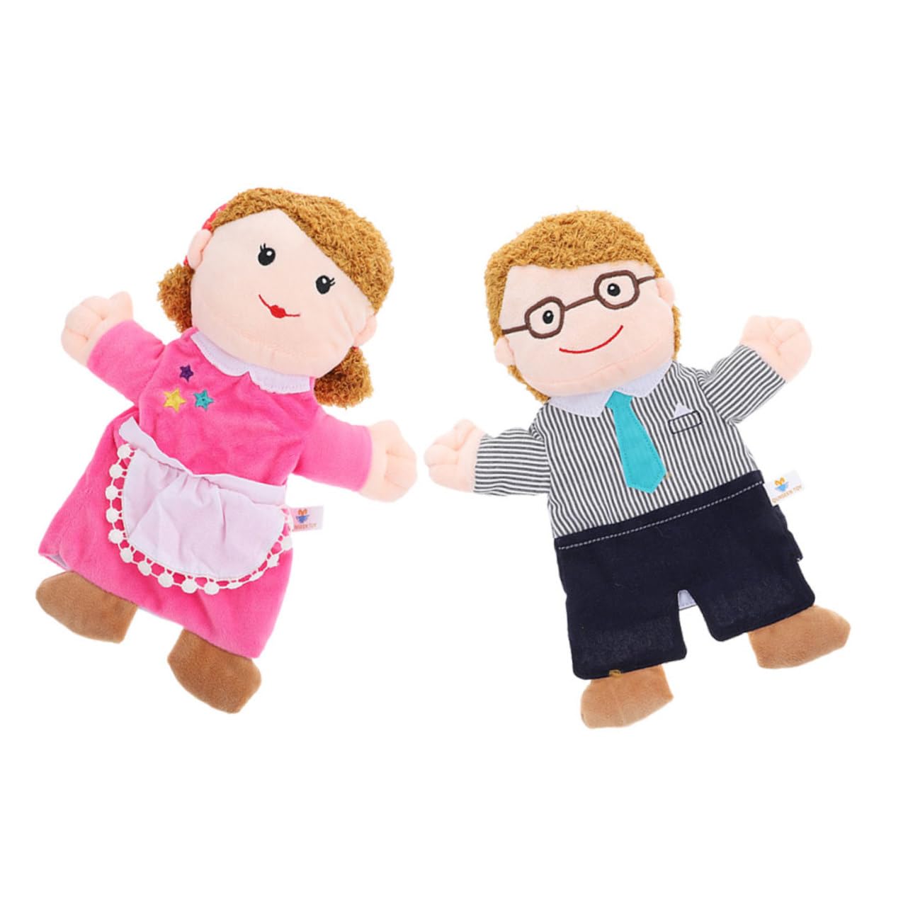 Beaupretty 2piezas Marionetas De Mano para Padres Hijos De Peluche De Marionetas Familiares para Pequeños De Años para Teatro y Narración De Historias