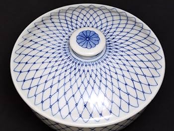 ◆古伊万里 染付 網目文香合 蓋物 江戸時代後期◆ Amazon.co.jp: 時代 古伊万里染付網目文蓋物 合子 鉢 江戸時代