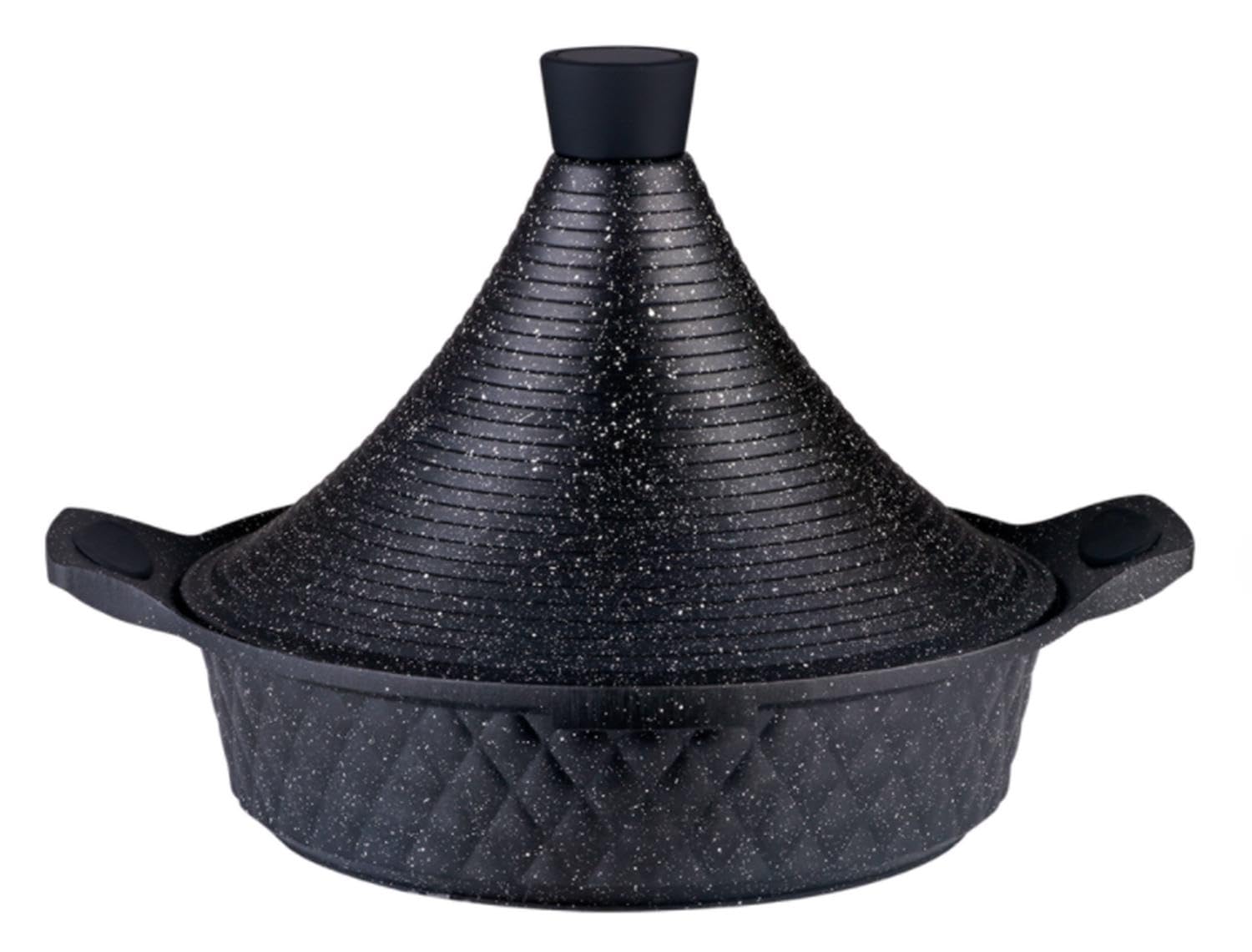 Baumalu, Tajine 28 cm avec couvercle, inox, compatible tous feux dont induction, cuisson homogène et rapide, taille 28 cm, couleur inox, Acier Inoxydable