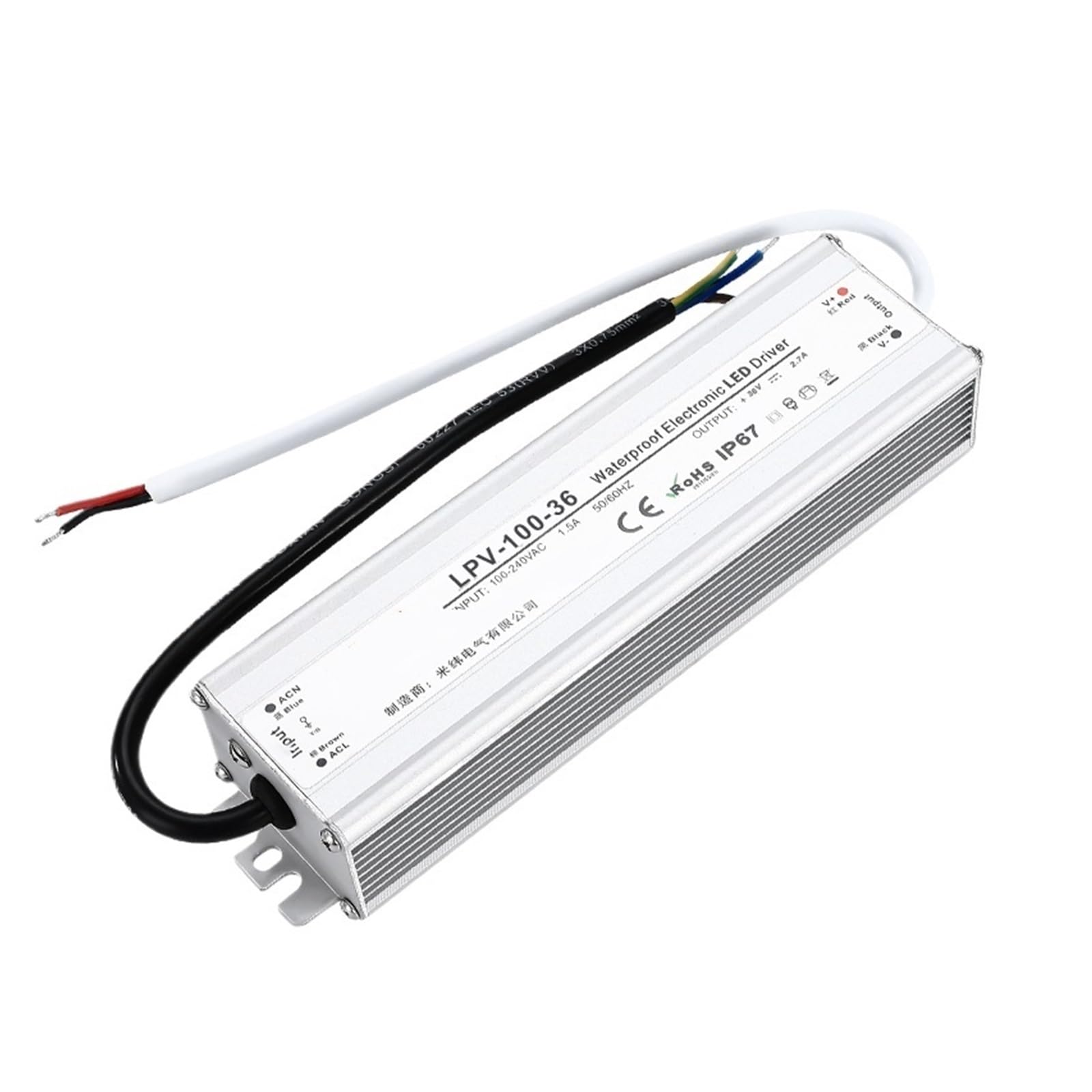 Alimentation à découpage étanche LPV-100-36 100W CA CC transformateur 36V 2,7A convertisseur