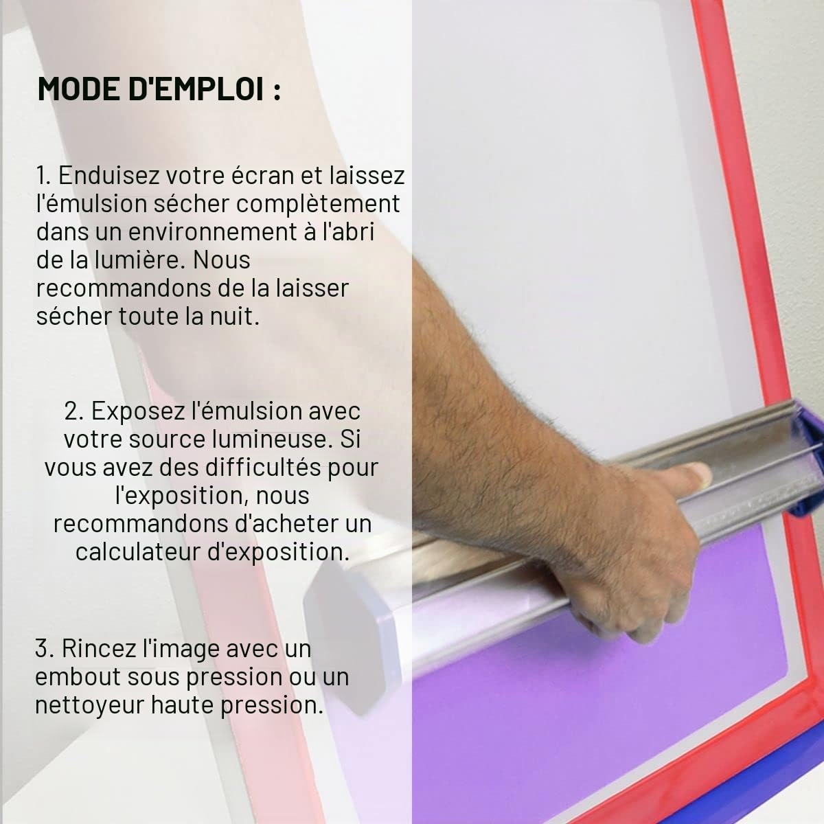 Ecotex® PWR Émulsion pour sérigraphie (pinte – 950 ml) – Émulsion photo pré-sensibilisée pour sérigraphie et tissu – pour sérigraphie, encre plastisol et encre à base d'eau, fournitures de sérigraphie