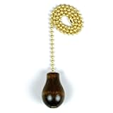 Jandorf 60318 Pull Chain Hardware, Brass/Walnut