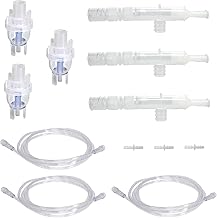 ResOne 3pk Nebulizer Replacement Accessories w/Cup, Mouthpiece, Tee, Flex, 7' Tubing, Connector