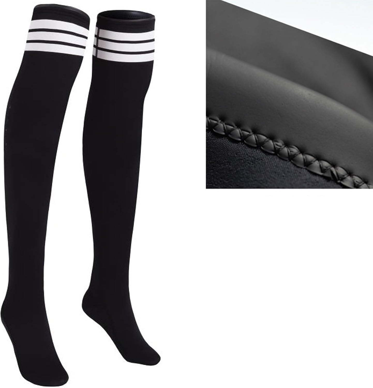 Swim Socks, Knee High Socks with Silicone Grip Anti-Pressure Design for Comfort, Dive Booties for Diving Snorkeling
