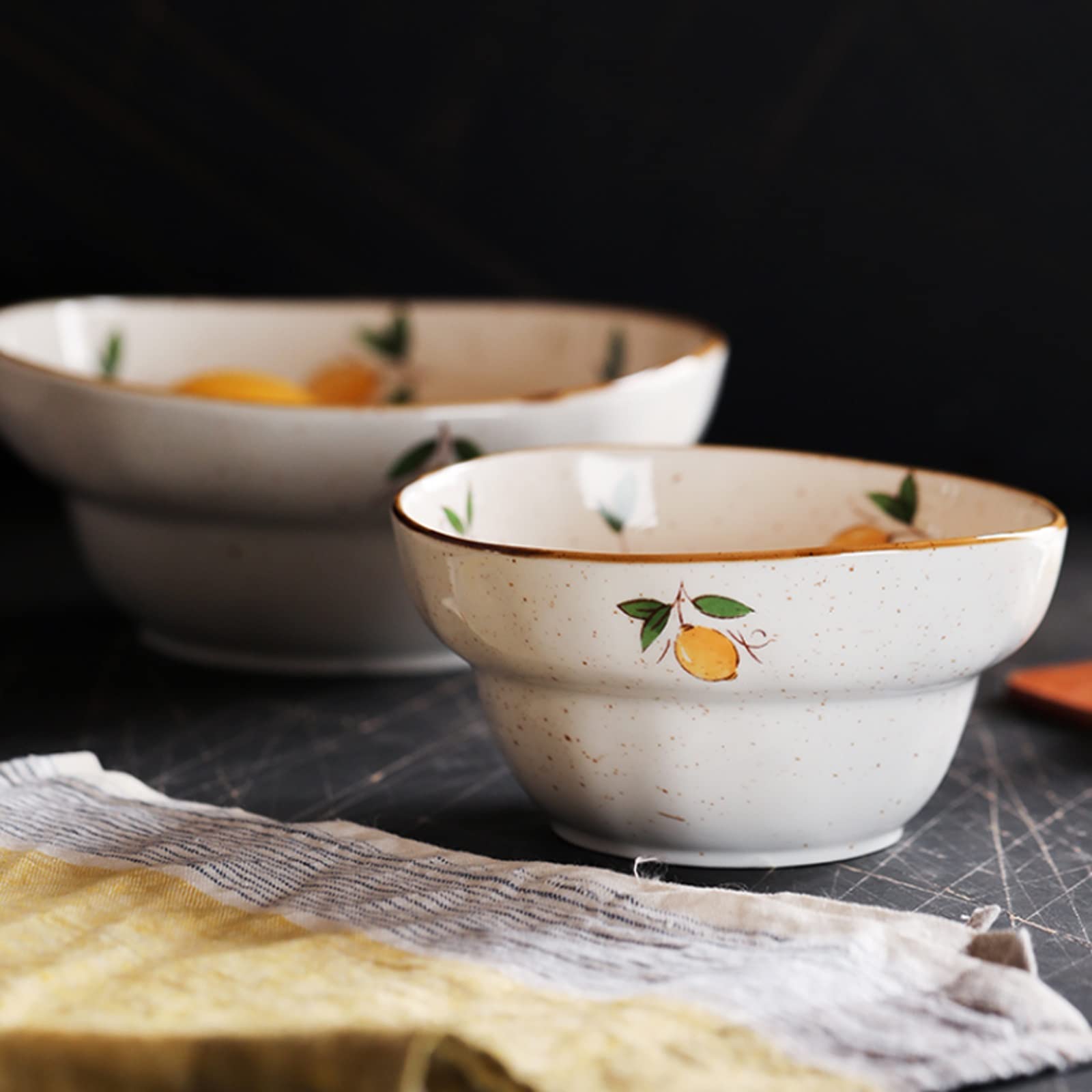 Tazón de cereal Sopa de ensalada Ramen Tazón, Pasta de cereales de porcelana de porcelana fina apilable Sistemas de cuenco, -capacidad Cuencos de cerámica de microondas Tazones de sopa para cocina