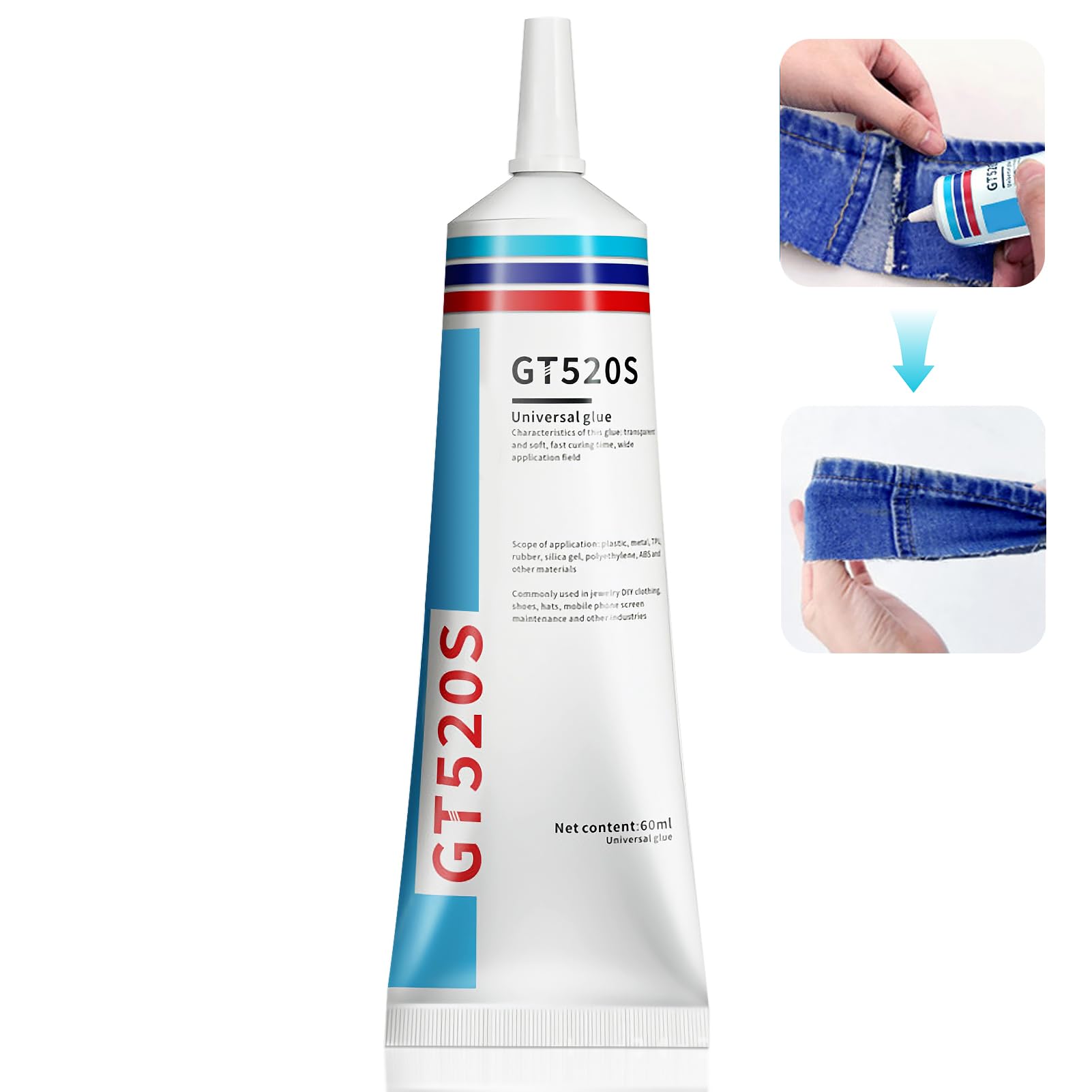GanbaroLeather Glue 60ml, Leather Glue Extra Strong, Leather Repair Glue, Leather Glue for Shoe & Sofa Repair, Polyurethane Glue, Easy to Use, Strong & Extremely Flexible - Used for Repairing Leather