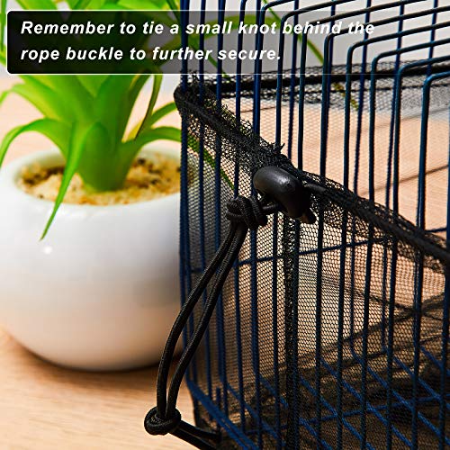 Adjustable Bird Cage Net Cover Birdcage Seed Feather Catcher Soft Skirt Guard Birdcage Nylon Mesh Netting for Parrot… - Image 7
