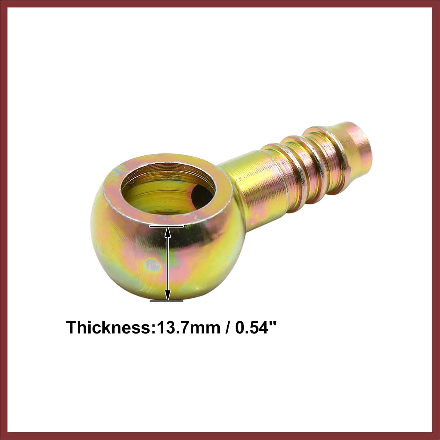 3/8" 10mm ID Hose Barb 14mm Banjo Fitting Fuel Brake Line Adapter for Motorcycle Car Replace Parts