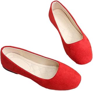 [1/2style] 低反発 クッション フラット バレエパンプス ローヒール レディース 軽量スリップオン 通勤 オフィス カジュアル