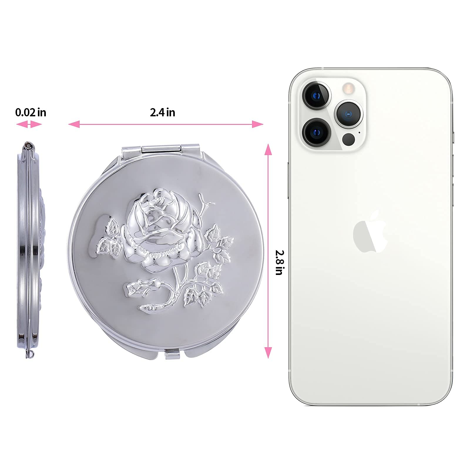 ポータブルミラー Amazon.co.jp: Goshentech レトロメタルトラベルポータブル