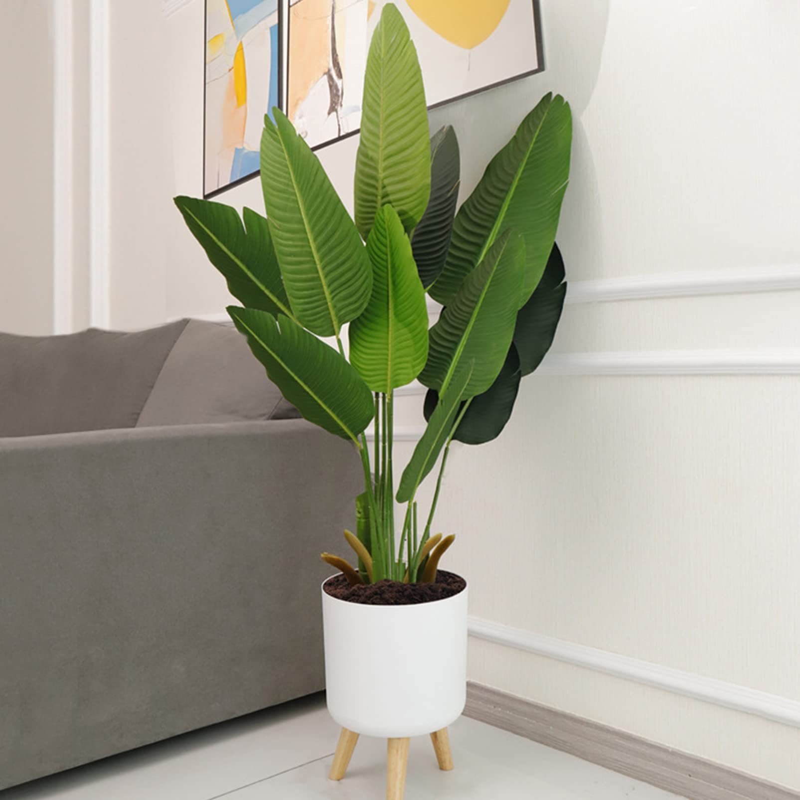 Happyyami 1pièce Pot De Auto-Irrigation Rond avec Indicateur De Eau Grand Cache-Pot Décoratif Intérieur pour Plantes pour Bureau Maison Jardin Cuisine Et Terrasse
