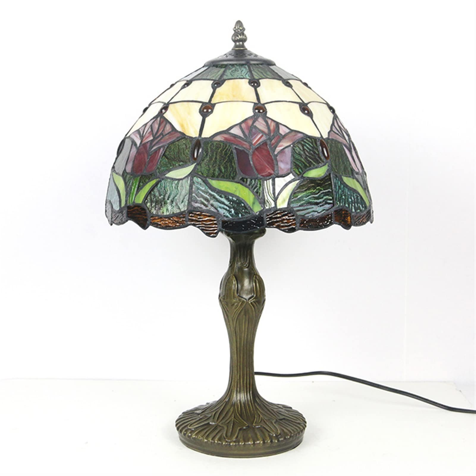 Amazon.co.jp : ティファニースタイルテーブルランプ、12インチ農村