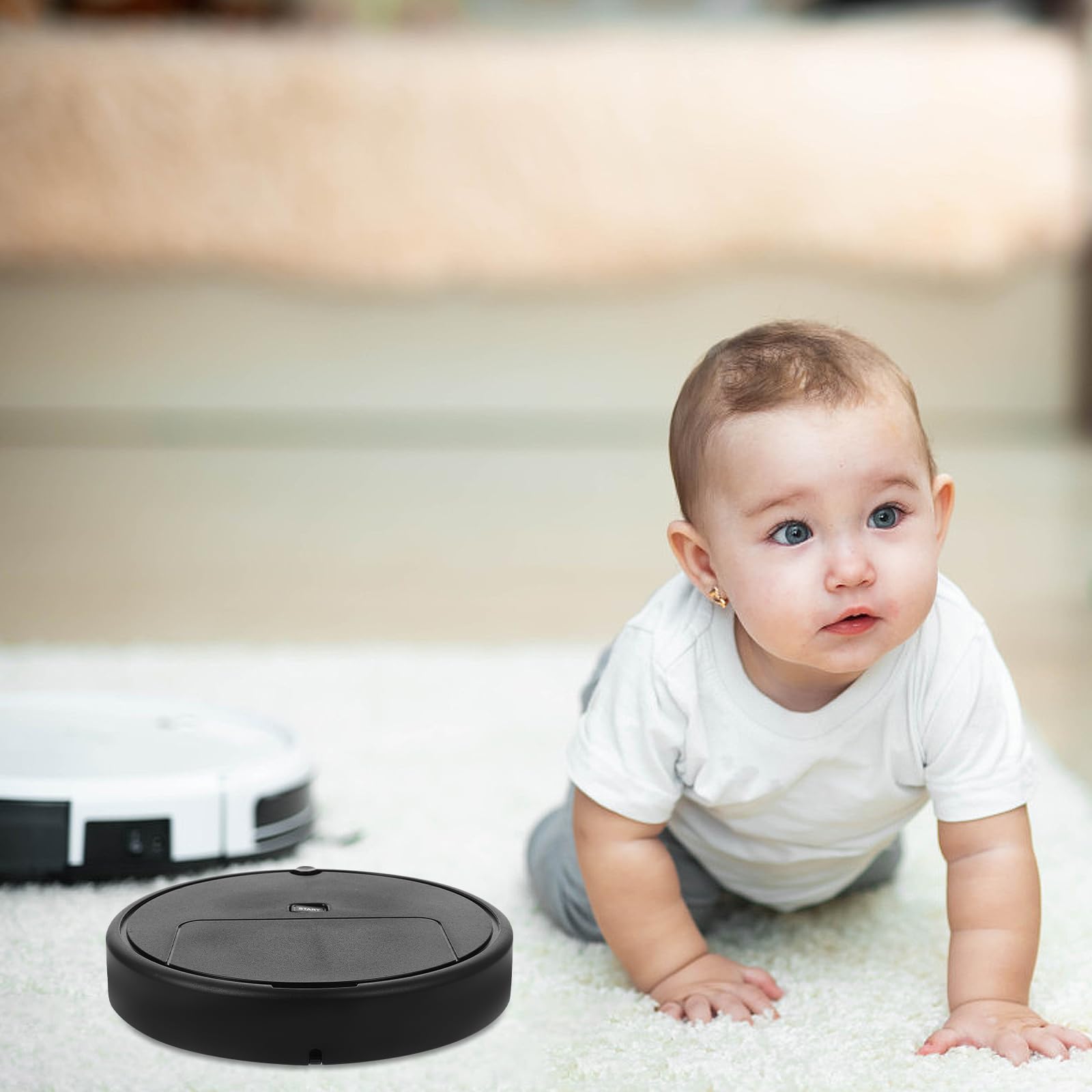 Jouet aspirateur robot pour enfants : cuisine talent jeu de rôle jouet mininature meubles de maison de poupée pour tout-petits jouets de maison de jeu