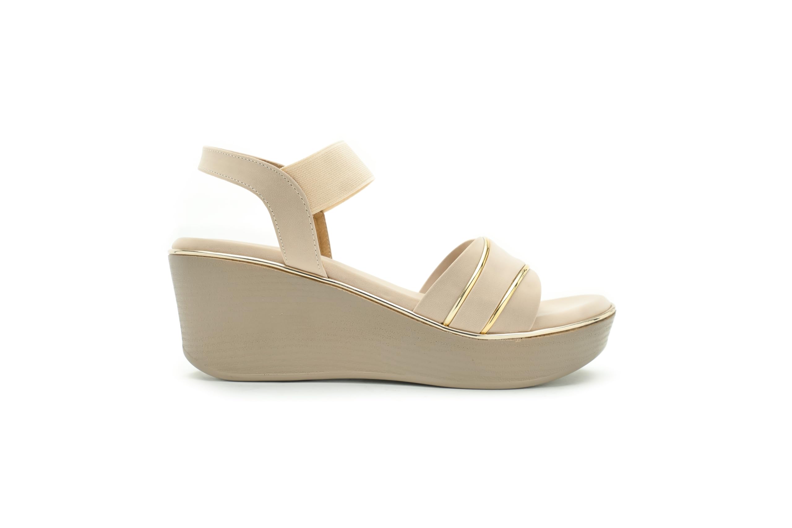 OZURI Womens Wedges Casual Heels Sandals for Ladies and Girls (AKIRA_BEIGE_40) - (13581) (B0CYM293QK) Amazon Price History, Amazon Price Tracker
