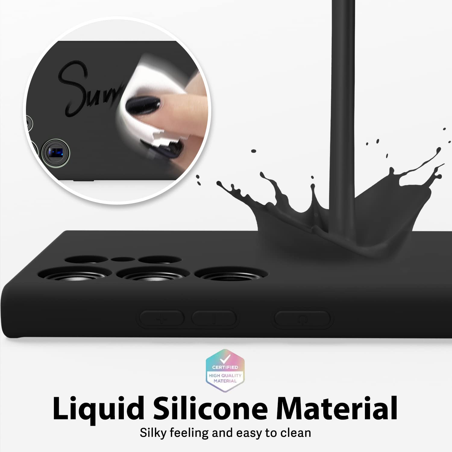 oakxco Silikonowe etui do Samsung Galaxy S22 Ultra, z ochroną aparatu, ultra cienkie, kolorowe, dla dziewcząt, jednokolorowe etui na telefon komórkowy, smukłe, matowe, miękkie tworzywo TPU, gładkie