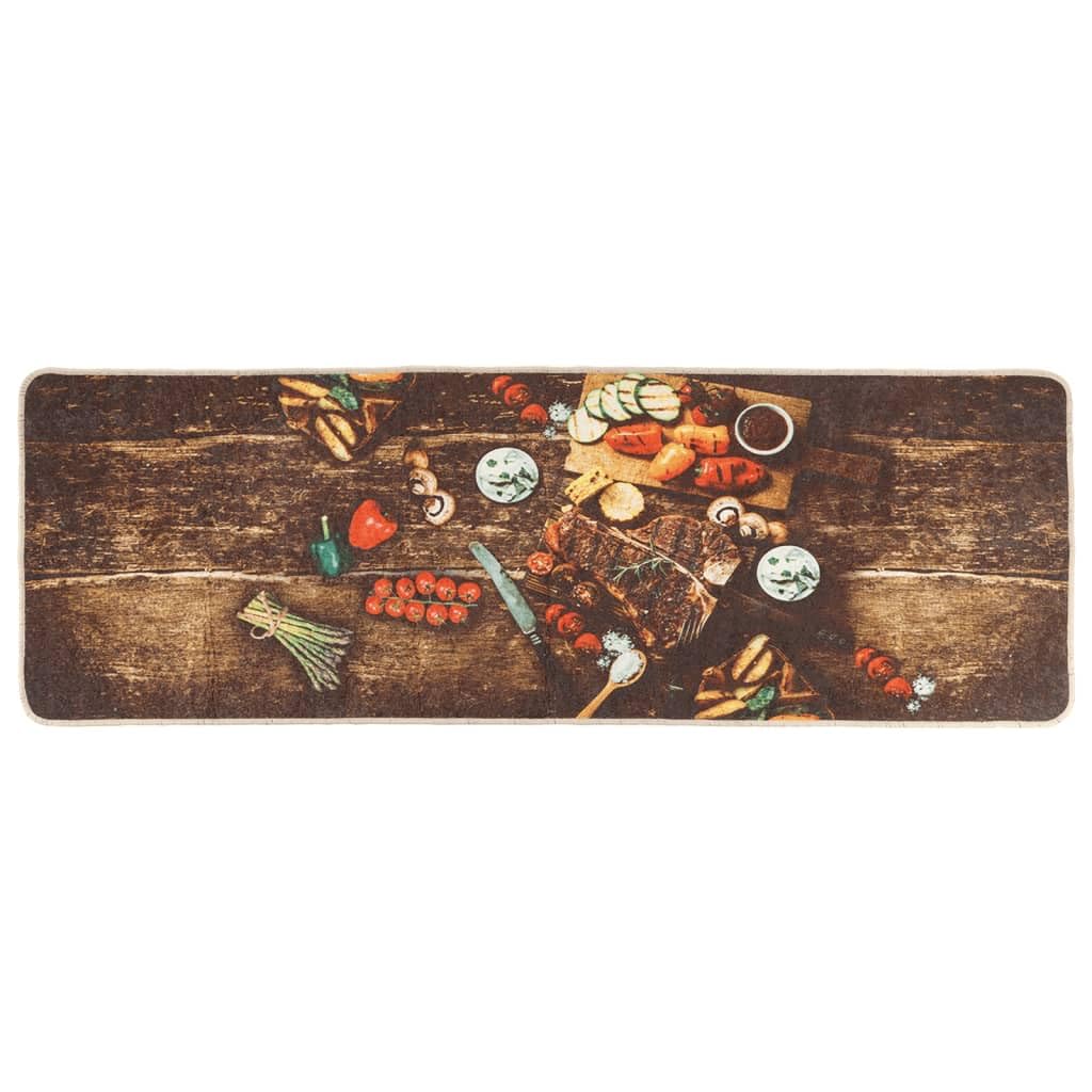 vidaXL Alfombra de Cocina Lavable Antideslizante Multicolor 60x180 cm
