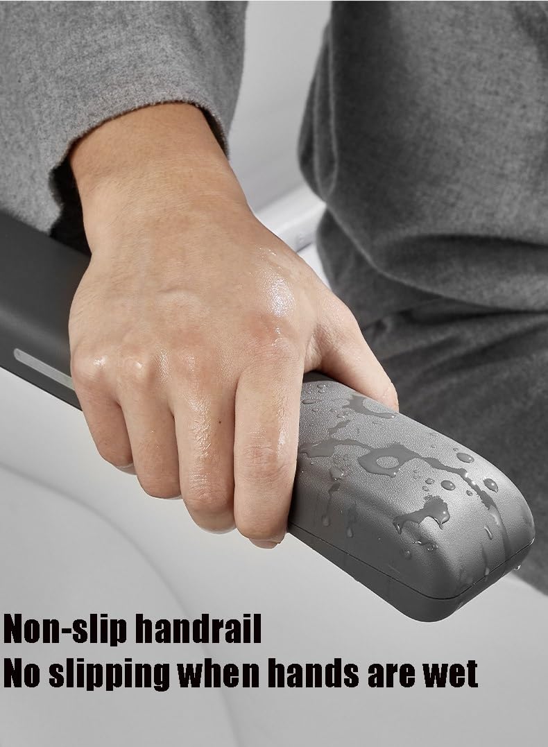 Asidero plegable, WC carril de apoyo, baño de agarre montado en la pared agarradera de seguridad, para las personas maayores bariátricos discapacitados de apoyo Cuarto de baño Ayuda Assist Rail (Colo